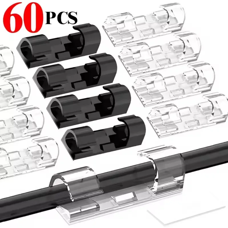 Cable Management Sleeve - منظم الكابلات اللاصق ذاتيًا، مشبك تثبيت