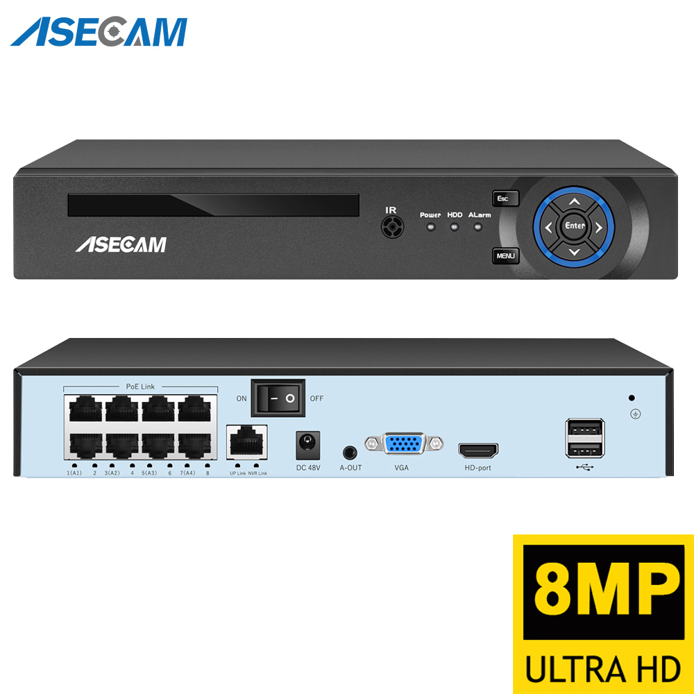 Webcam 4K - سوبر 8MP POE NVR مسجل فيديو