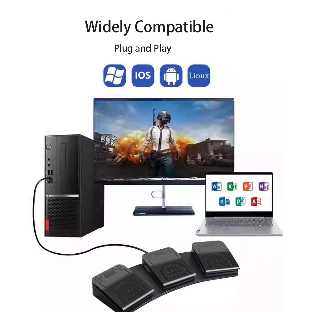 Usb Foot Pedal Gaming - دواسة تحكم MIDI USB للألعاب على