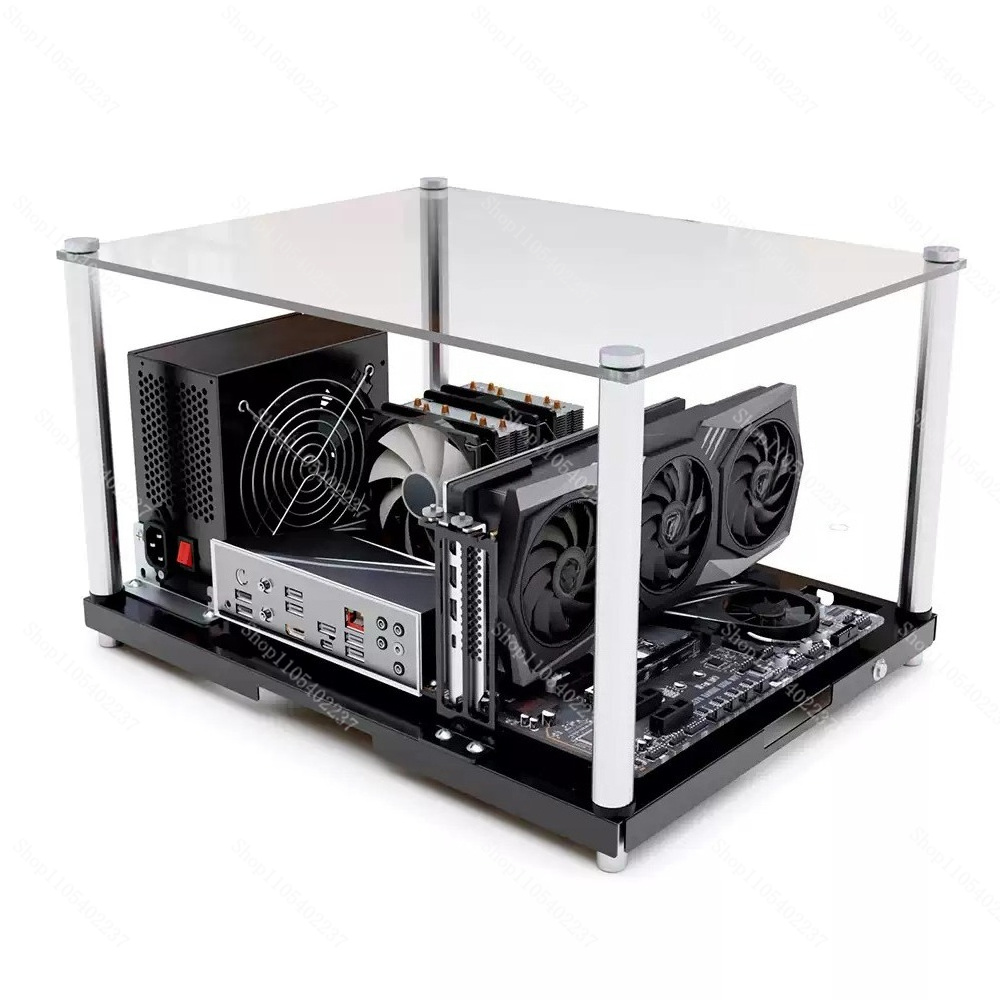 هيكل كمبيوتر مفتوح للألعاب DIY - مراجعة Pc Gaming Test وسعره