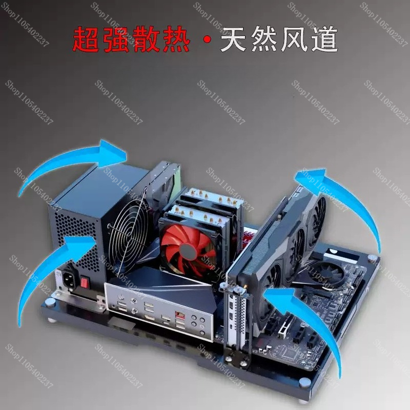 هيكل كمبيوتر مفتوح للألعاب DIY - مراجعة Pc Gaming Test وسعره