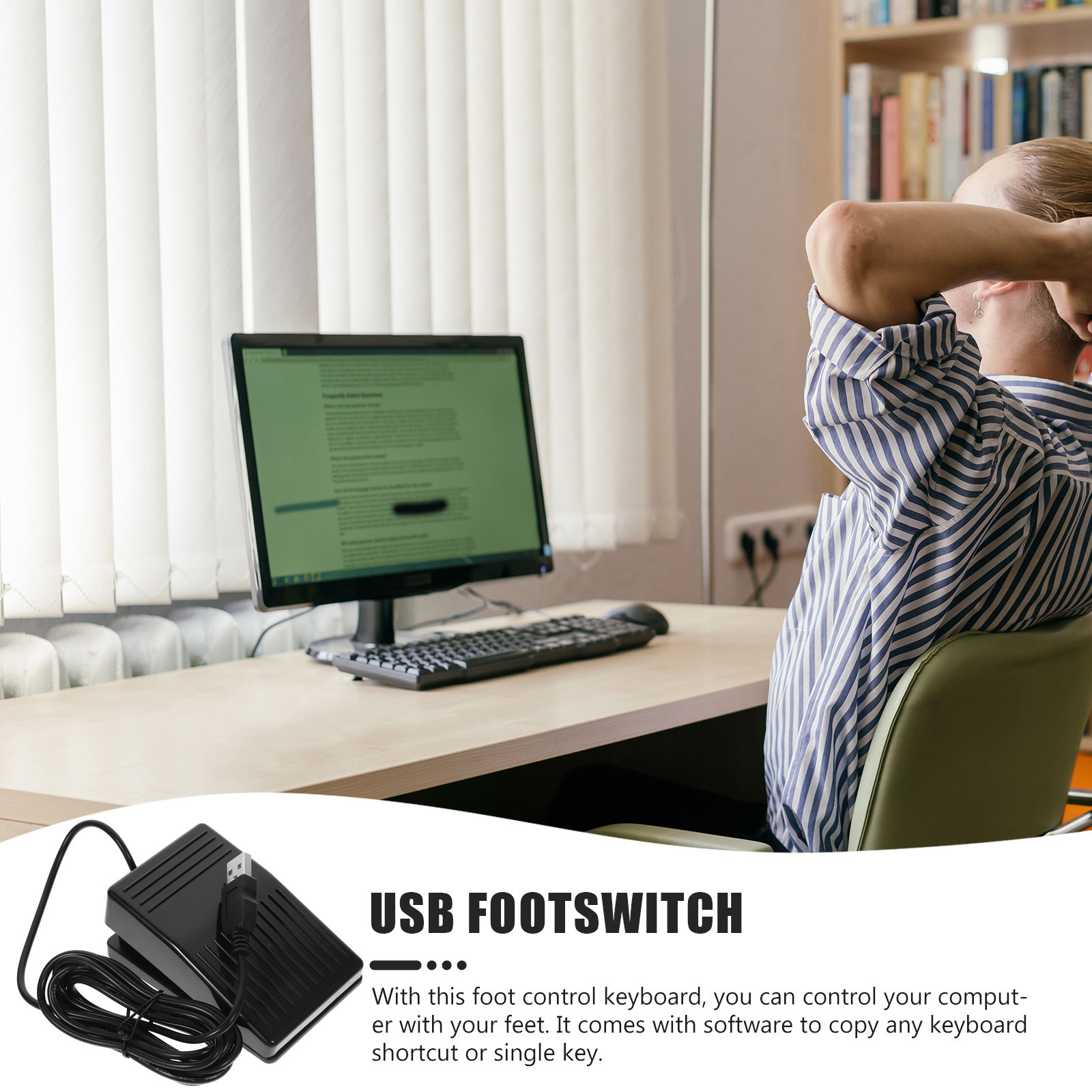 دواسة قدم USB أحادية قابلة للب - مراجعة Usb Foot Pedal Gaming وسعره