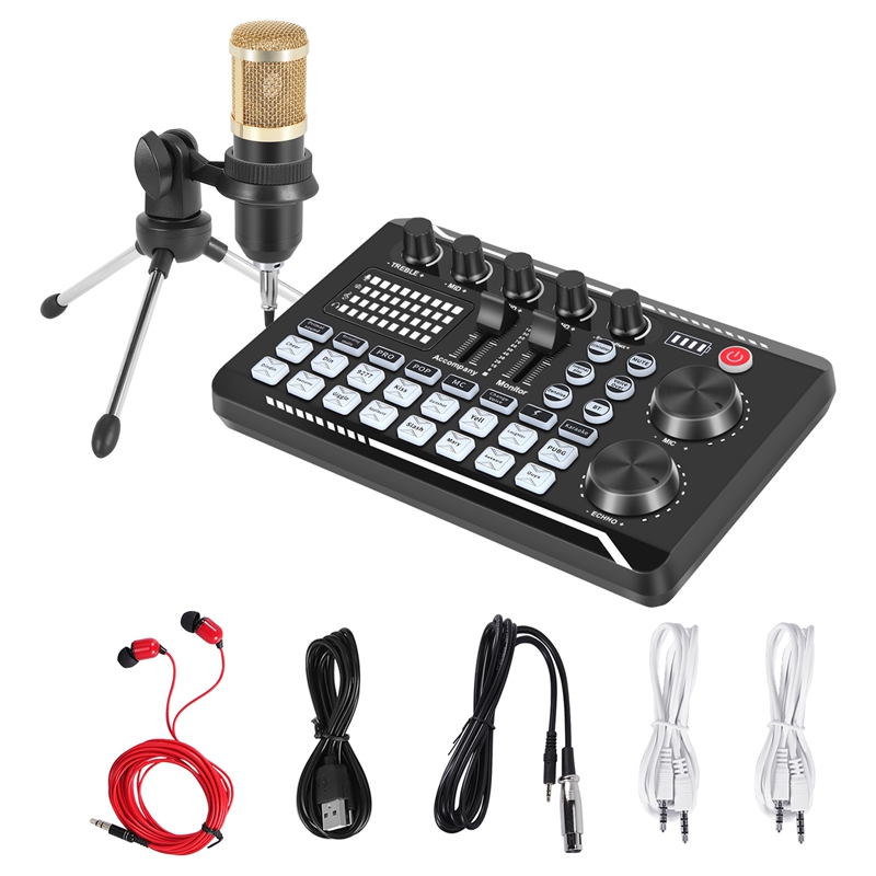 طقم بطاقة صوت F998، طقم ميكروف - مراجعة Pc Gaming Kit وسعره