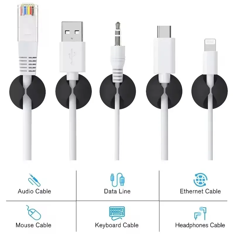 5/50 قطعة مشابك كابلات للمكتب  - مراجعة Cable Management Sleeve وسعره